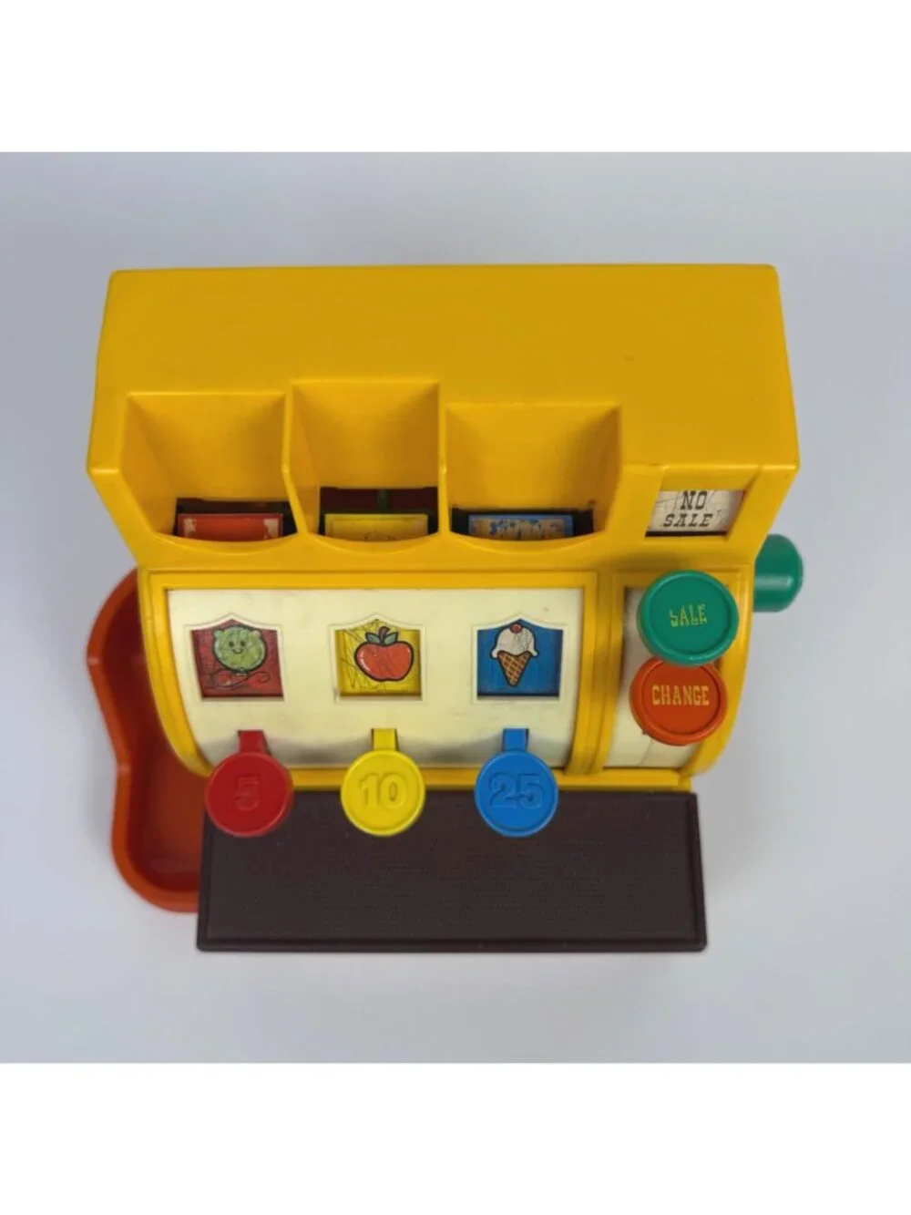 Vintage 1974 Fisher-Price Cash Register #926 with Original Coins